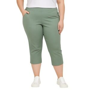 Eddie Bauer Pants Women XXL Green High Rise Ankle Length UPF 50 Moisture Wicking